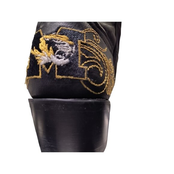 Women’s Mizzou Tiger Embroidered Distressed Gameday Cowgirl Boots, NWT Size 6.5 - Picture 9 of 11